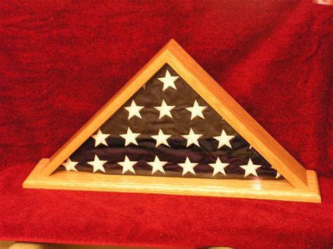 Hand Made Oak Flag Case by Ziegler Woodwork And Specialty | CustomMade.com