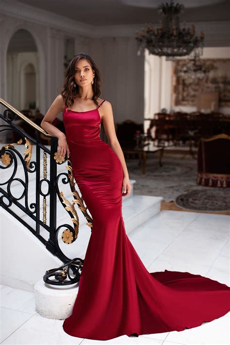 Delara - Wine Red | Red dress outfit night, Red dresses classy, Red satin dress