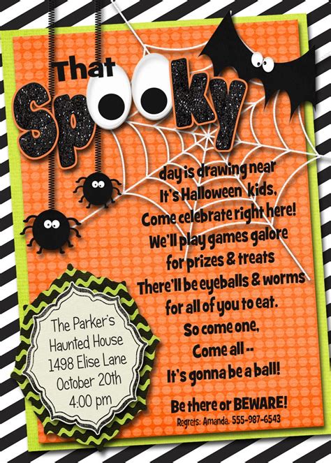 Scary Halloween Party Invitation Wording