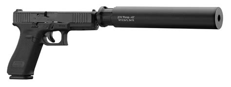 ROTOR 43 silencer for GLOCK 17/19 GEN 1 to GEN 3 M13x1