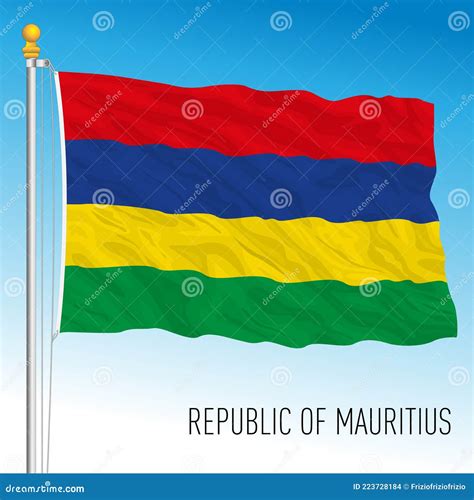 Mauritius Official National Flag, Africa Stock Vector - Illustration of ...