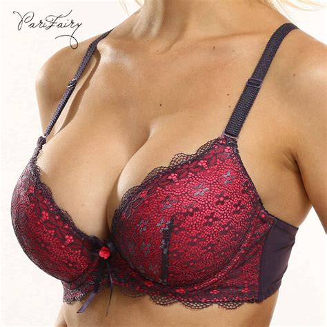 Parifairy Sexy Women's Fashion Thick 3/4 cup Padded Bra Underwire Push Up Bra Holding Together ...