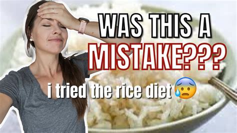 I TRIED THE RICE DIET….. Was this a mistake!? High Carb Weight Loss ...