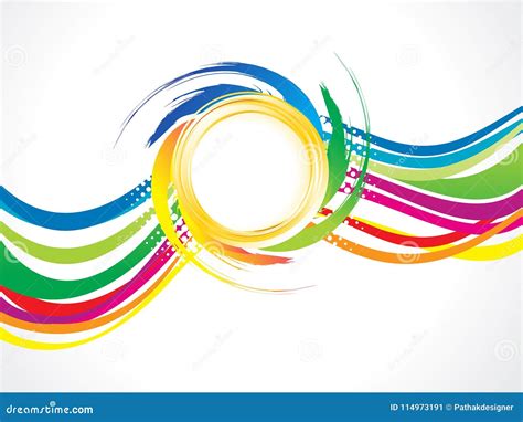 Abstract Artistic Creative Wave Circle Stock Vector - Illustration of curve, design: 114973191