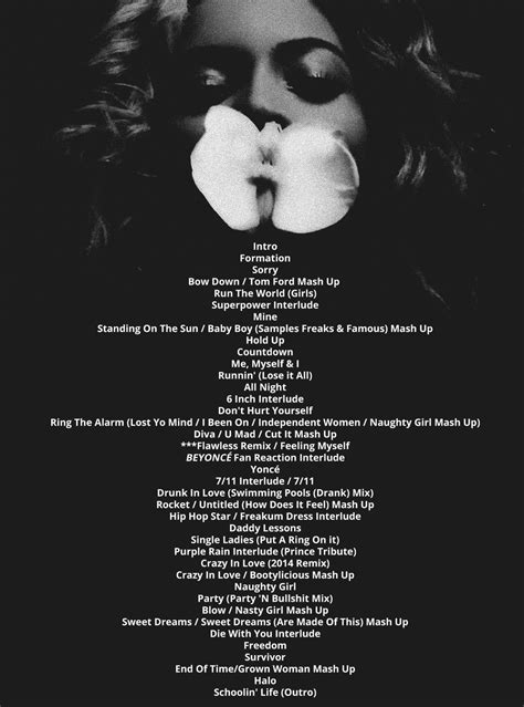 Here's the full set-list from Beyonce's 'Formation World Tour'