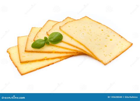 Cheese Slices Isolated on the White Background Stock Photo - Image of background, stack: 135628048