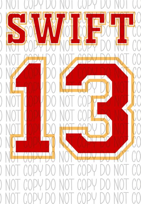 Chiefs Taylor Swift 13 Digital Download PNG - Etsy