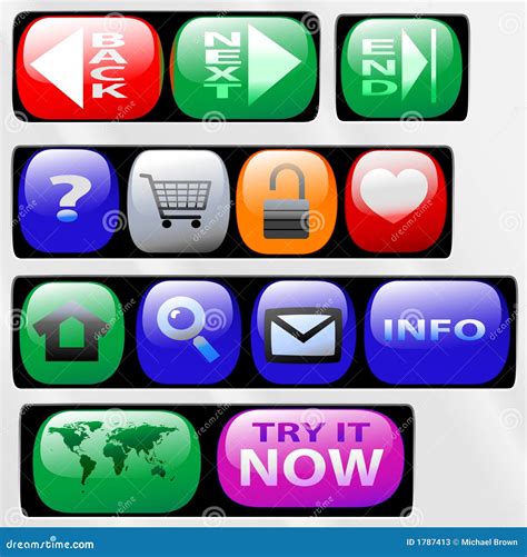 Control Panel Button Icons Stock Photos - Image: 1787413