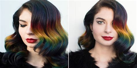 Rainbow Ombré Hair Color Technique With Brunette Roots (Photos) | Glamour