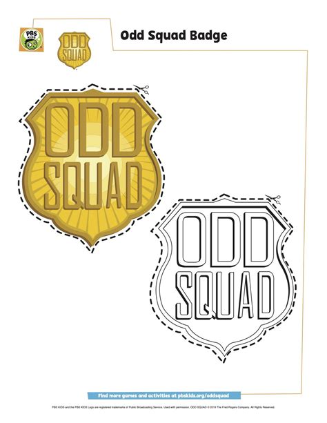 Odd Squad Badges | Odd squad badge, Coloring pages, Paw patrol coloring pages