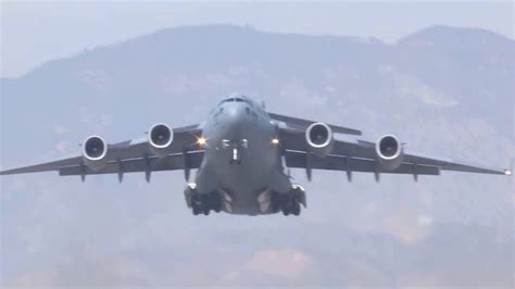 USAF Boeing C-17 Globemaster powerful takeoff | The Military Channel