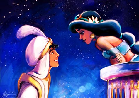 Walt Disney Couples Princess Jasmine & Prince Aladdin In Love