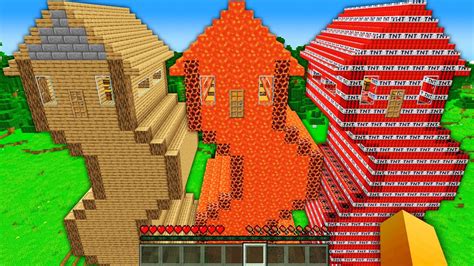 What's INSIDE the CROOKED HOUSE in Minecraft ? I found a TALLEST TNT ...