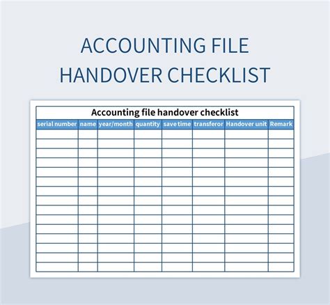 Accounting File Handover Checklist Excel Template And Google Sheets File For Free Download ...