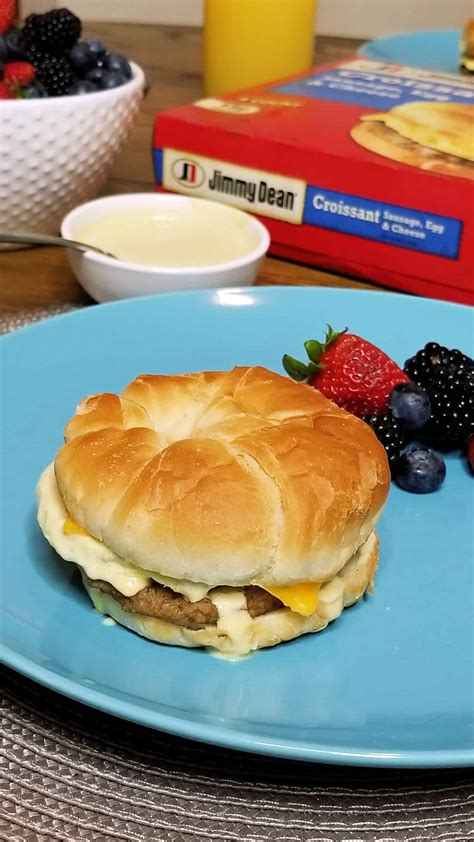 Jimmy Dean® Sausage Egg and Cheese Croissant Sandwich with Maple Dijon Mayo (Back to School ...