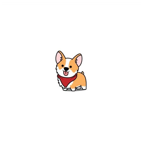 Premium Vector | Welsh corgi puppy smiling