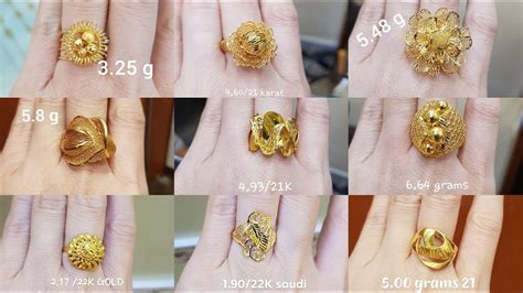 Saudi Gold Ring Design with Weight - YouTube
