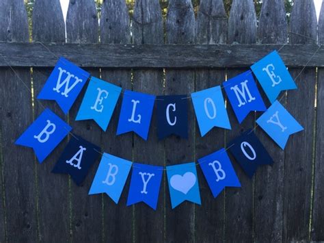 Welcome baby banner. Baby boy banner. Baby shower banner.