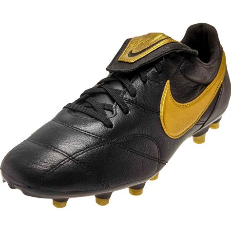 The Nike Premier II FG - Black/Metallic Vivid Gold - SoccerPro | Soccer ...