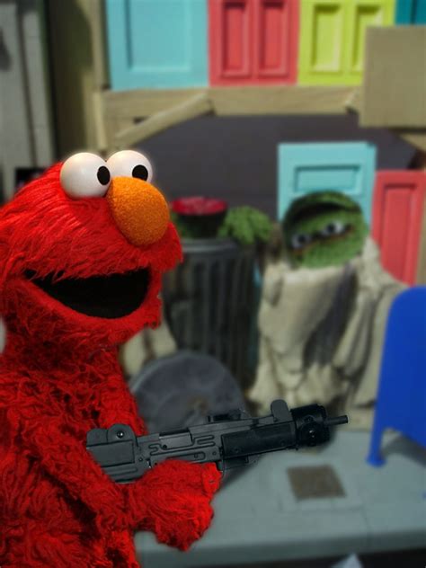 Elmo's got a gun by Frankenstijn on DeviantArt