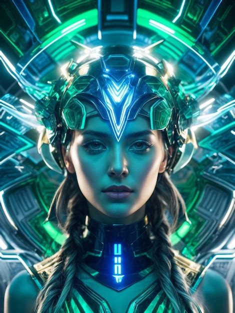 Premium AI Image | Realistic Photograph of a greek goddess girl scifi ...
