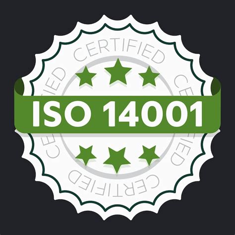 Premium Vector | Iso 14001 certified sign environmental management ...