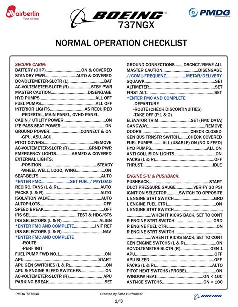 Pmdg 737 ngx checklist kneeboard - outdoorlimfa