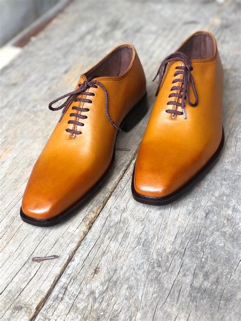 Stylish Men's Handmade tan Color Shoes Men leather formal Shoes Men dress shoe - Dress Shoes