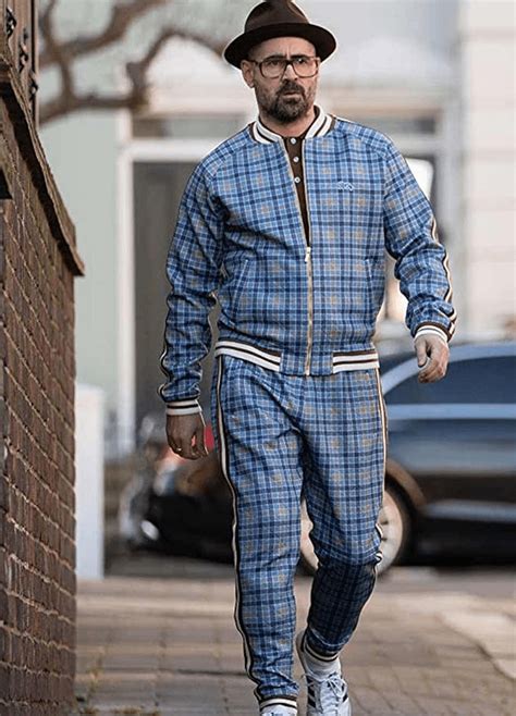 Colin Farrell The Gentlemen Coach Blue Checkered Tracksuit - A2 Jackets