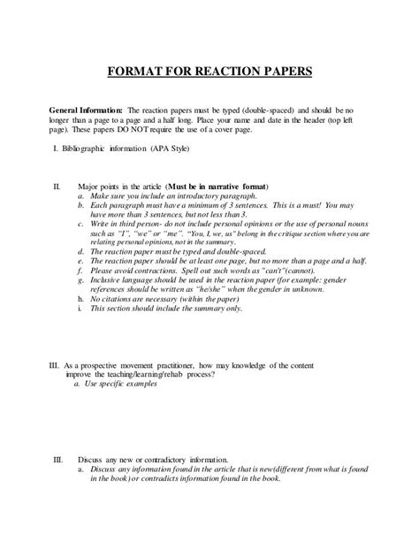 😂 Reaction paper format. Summary. 2019-02-28