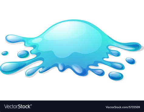 Blue slime on white background Royalty Free Vector Image