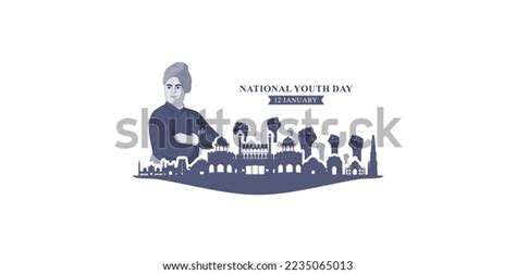 Vector Illustration National Youth Day Stock Vector (Royalty Free) 2235065013 | Shutterstock