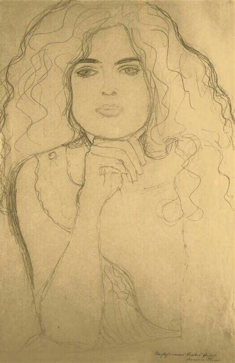 クリムト 女性のデッサン Gustav Klimt Art, Nymph, Portrait Drawing, Line Drawing, Pencil Drawings, Female ...