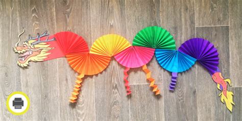 Fan Dragon Paper Craft - Chinese New Year Activities