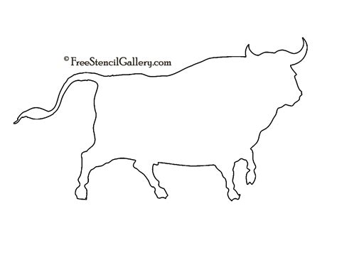 Bull Silhouette Stencil | Free Stencil Gallery