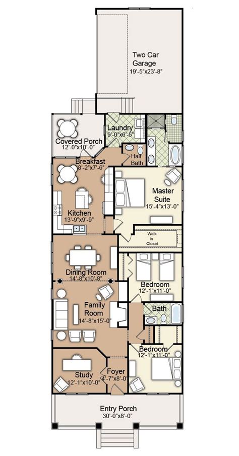 4 Bedroom Narrow Lot House Plans - homeplan.cloud