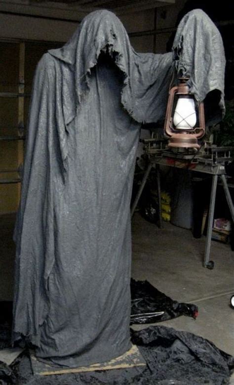 20 Cloaked Ghosts Halloween yard decoration (With images) | Creepy halloween decorations ...