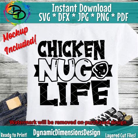 Chicken Nug Life SVG, SVG cut file, Funny Boy SVG, Boy shirt svg, Chic By Dynamic Dimensions ...