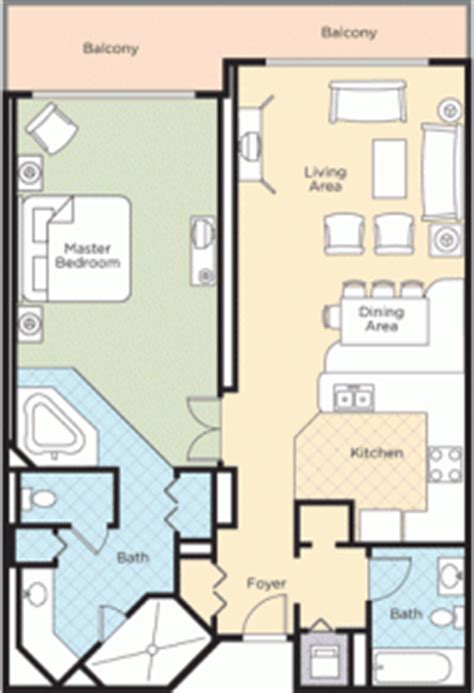 Wyndham Palm Aire 2 Bedroom Deluxe Floor Plan | www.resnooze.com