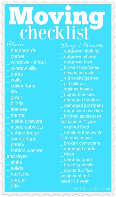 Printable Moving Checklist | Moving checklist, Moving tips, Moving house tips