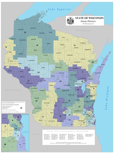 Map: Actual state Senate districts