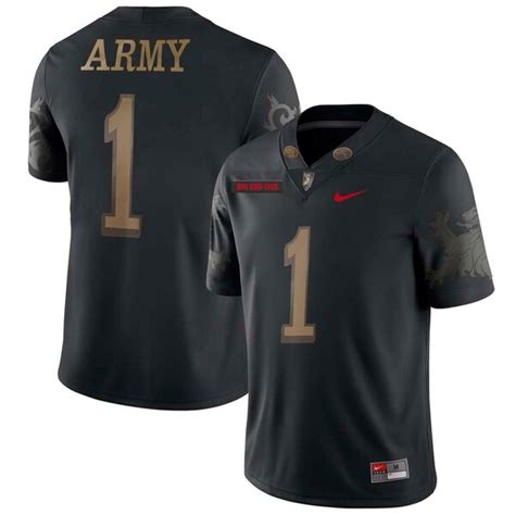 Men's Nike #1 Black Army Black Knights Rivalry Special Game Football ...