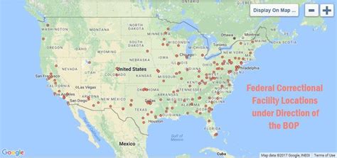 This map of the United States shows the location of every Federal ...