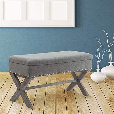 chairus Fabric Upholstered Storage Entryway Bench, 36 inch Bedroom ...