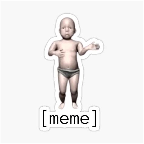 "Dancing Baby The original meme" Sticker by Double-Ghost | Redbubble