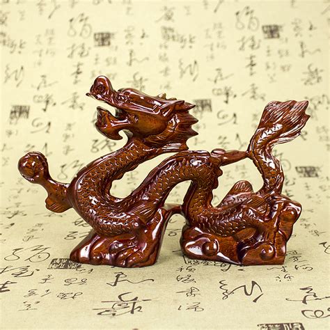 [USD 91.14] Wood carving dragon ornament Feng Shui Mahogany Shengshi ...