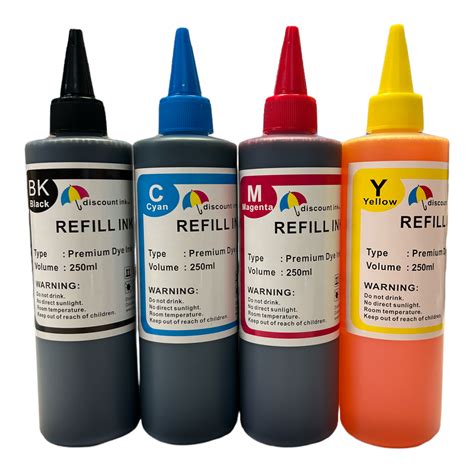 4 Bulk refill ink for Canon inkjet printer 4 colors 4x250ml | eBay