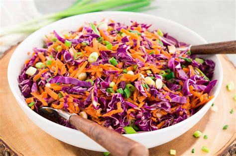 Red Cabbage Slaw (Easy & Healthy Side) - Delicious Meets Healthy en 2024 | Ensaladas deliciosas ...