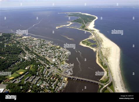 Aerial view of Atlantic Highlands and Sandy Hook, New Jersey, U.S.A Stock Photo: 7850992 - Alamy