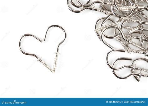 Metal Rest Cup Curtain Hooks. Stock Image - Image of metal, design: 156462915